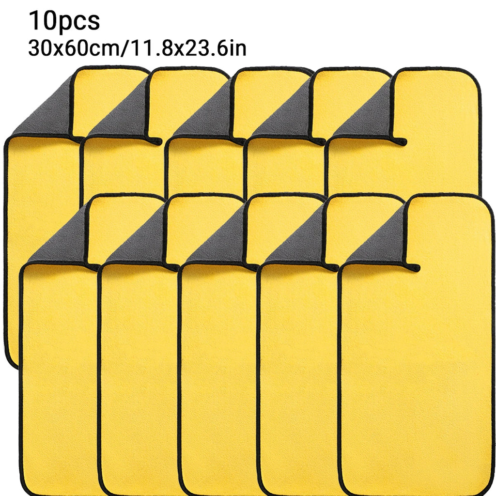 3/5/10Pcs Car Wash Microfiber Towel 30*30CM / 30*60cm Car Cleaning Drying Cloth Care Cloth Car Wash Towel Kitchen Towel Oasis Select 30x60cm 10pcs