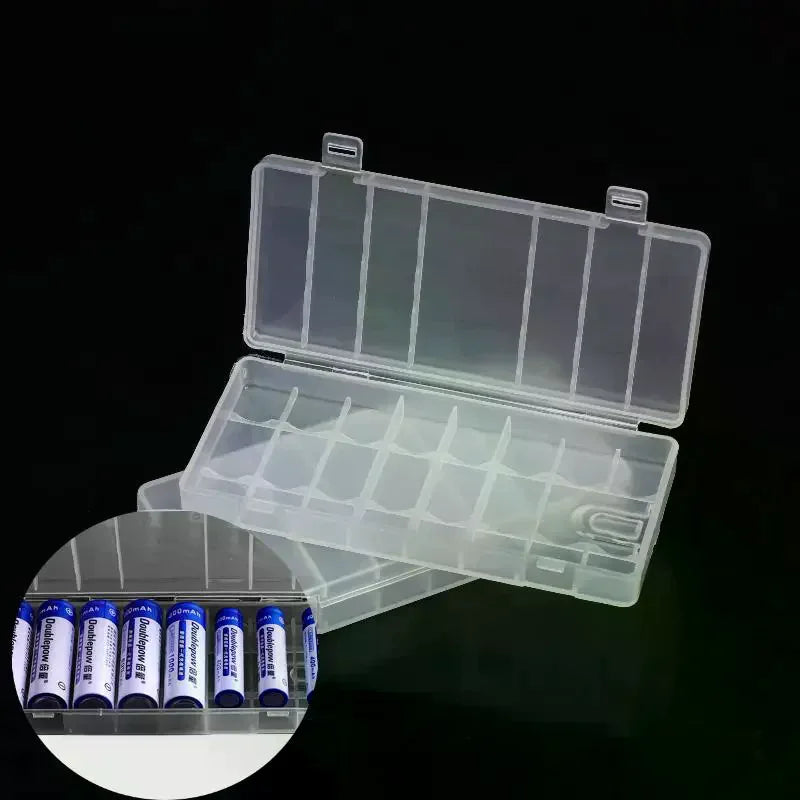 1/3/5Pcs Hard Container Holder Case 8 Slots Transparent Plastic Battery Storage Box For AAA/AA Battery Organizer Accessories Oasis Select