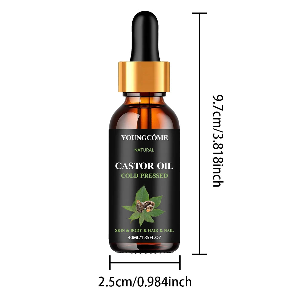 YOUNGCOME Pure Castor Oil Hair Growth Mask | Anti-Breakage Castor Oil Hair Mask Oasis Select castor oil 30ml