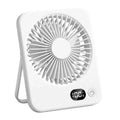 2025 New Small Fan Handy Charging Long Life Ultra-thin Desktop Fan Large Wind Super Quiet Folding Handheld Table Fan Oasis Select White