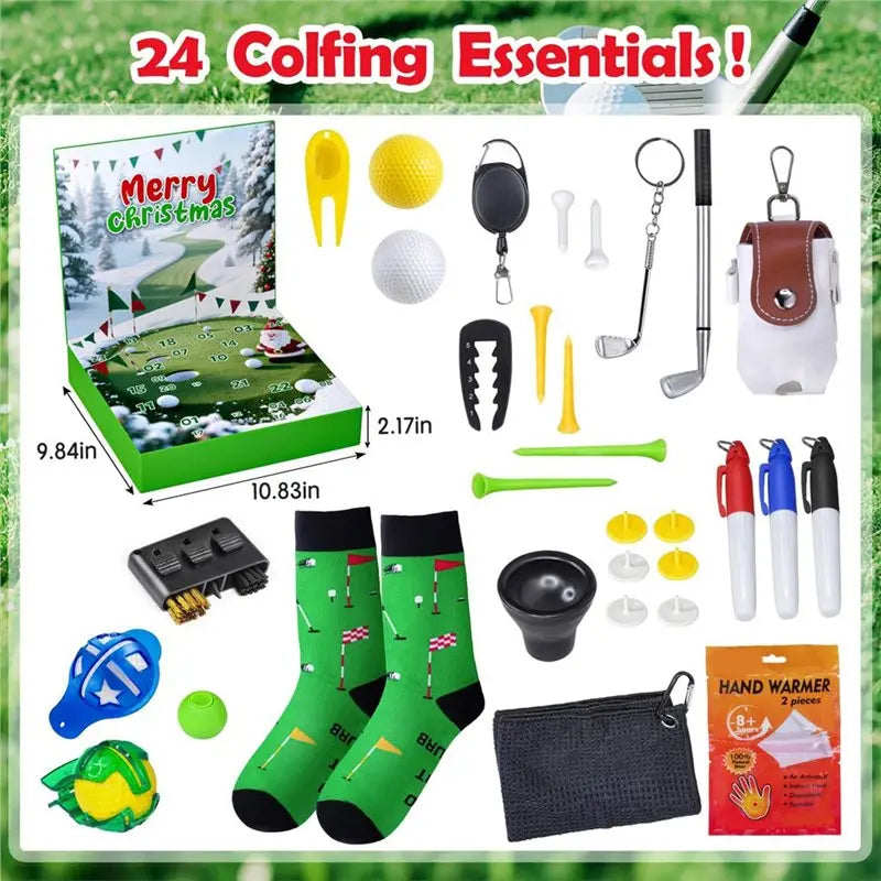 ~WISH Golf Sports Accessories And Decorations Christmas Countdown Gift- Advent Calendar 2025 For Adult Men Boy Golf Set Oasis Select