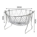 1pcs Stainless Steel Foldable Multifunctional Fryer Basket French Fry Strainer Kitchen Appliance Is Durable Oasis Select 1pcs