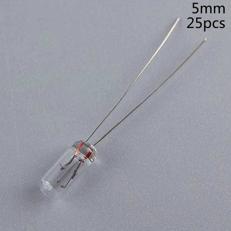 25PCS 5mm 4mm 3mm Clear 12V Mini Bulb of Wheat Rice Bulbs Switch Button Bulbs Indicator Bulb Tungsten Lamp Accessories Oasis Select 5MM