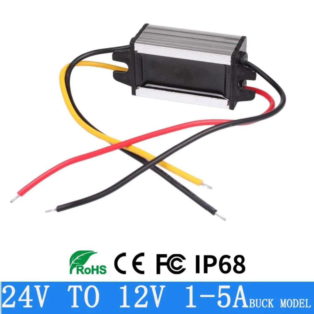 15-80 Volt to 12 Volt 36W DC DC Buck Converter 24V 36V 48V 60V to 12V 1A 2A 3A Power Supply Regulator for Cars Sola waterproof Oasis Select