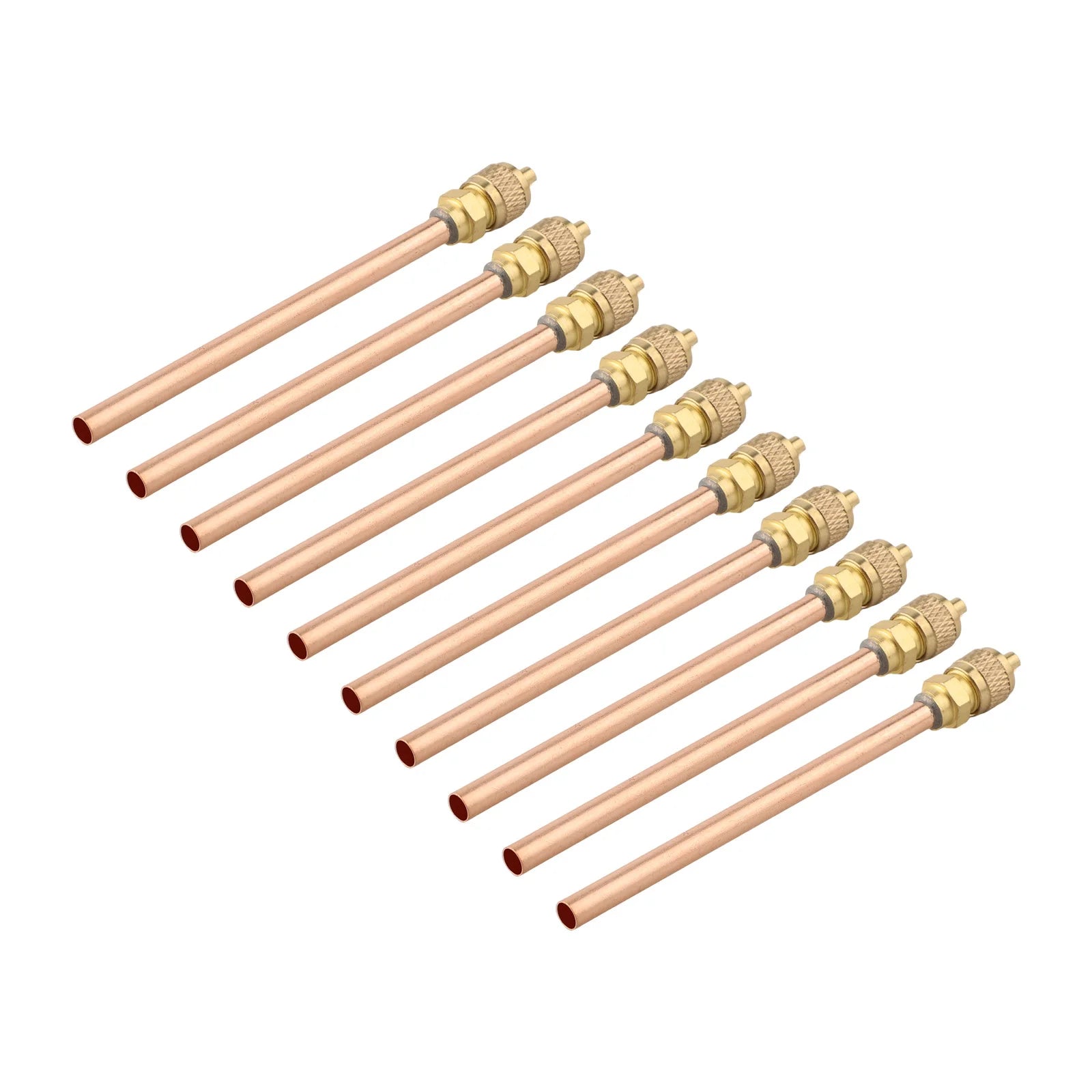 10pcs Maintenance Valve Copper 13x6x4cm Air Conditioner Refrigeration Access Valves Brass Tube Filling Parts High Quality Oasis Select China Mainland