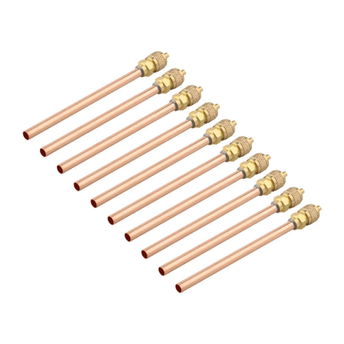10pcs Maintenance Valve Copper 13x6x4cm Air Conditioner Refrigeration Access Valves Brass Tube Filling Parts High Quality Oasis Select China Mainland