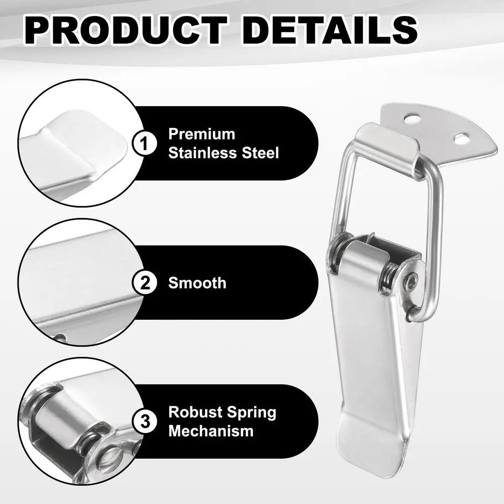 6-Pack Spring-Loaded Toggle Latch – Cabinet Box Lock Nickel