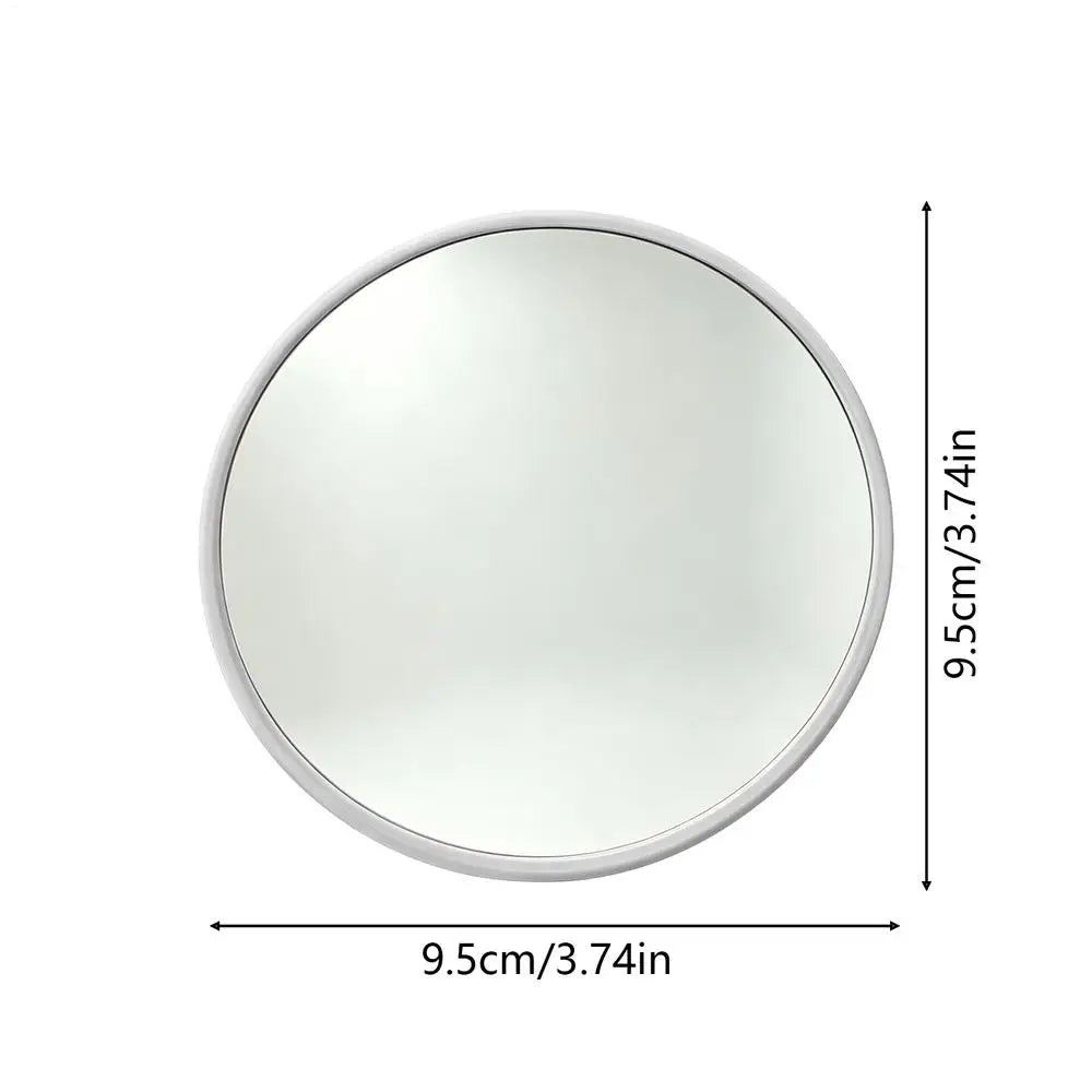 9.5cm Mini Round Mirror Travel Selfie Mirrors Portable Convex Wide-angle Spherical Mirror for IPhone Vlogging Convex Mirror Oasis Select Grey 9.5cm