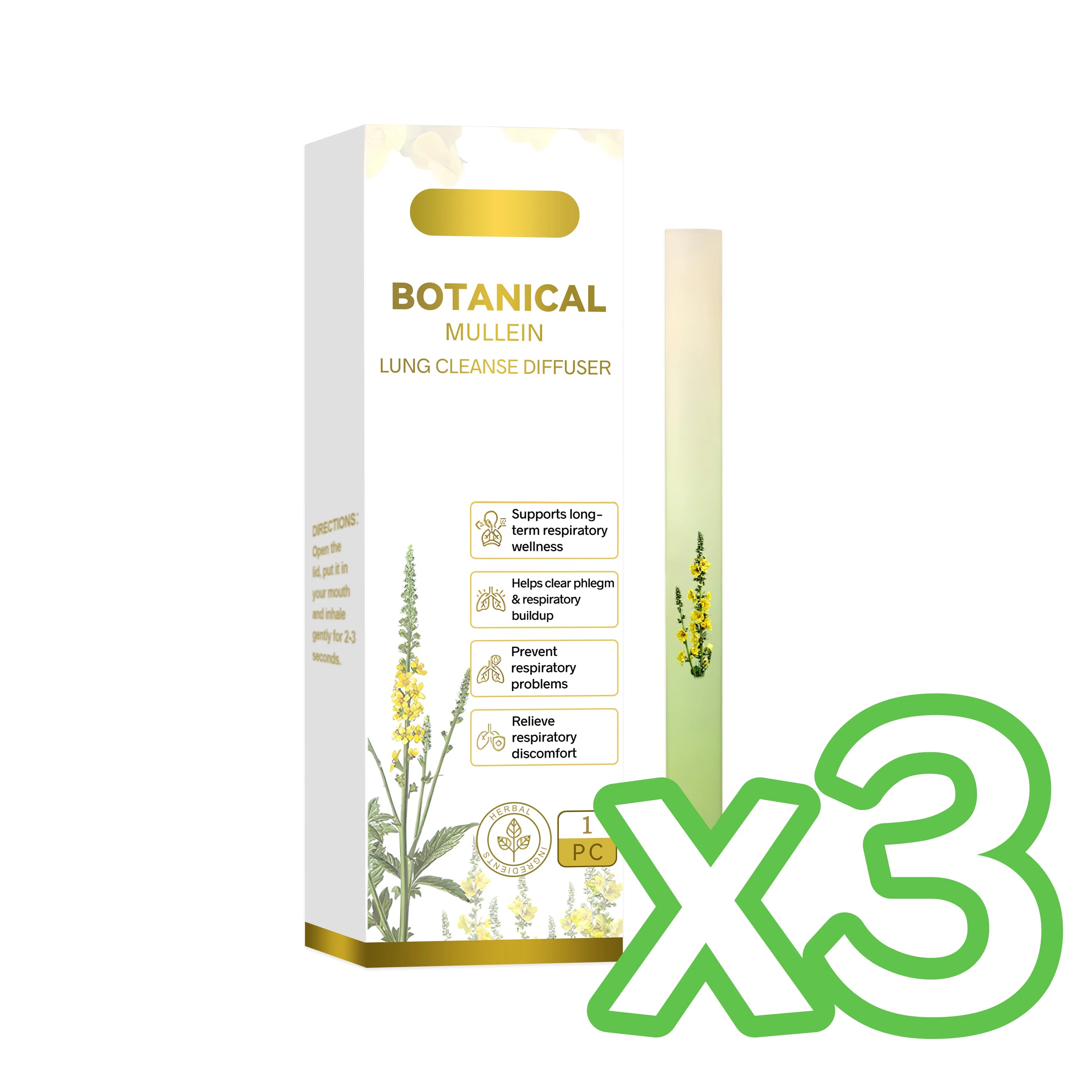 Herbal Nasal Inhaler Stick – Decongest, Energize & Refresh Herbal Nasal Inhaler Oasis Select 1pc Boxed X 3