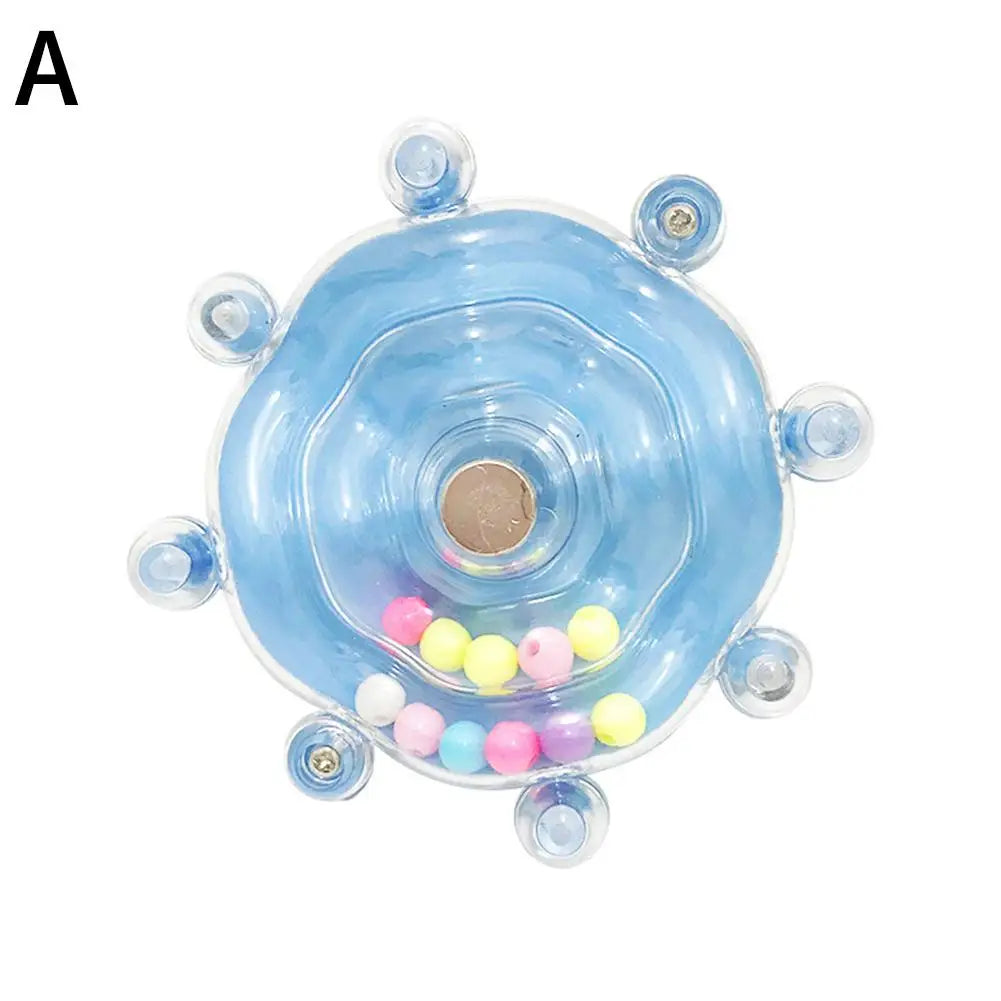 Parrot Wheel Parrot Interactive Toy Bird Turntable Hang Toys Sounding Ball Toys Stand Playing Cage Accessories Pet Supplies Bird Oasis Select blue