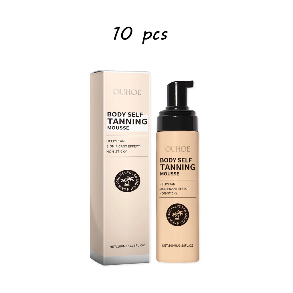 100ML Sunless Body Tanning Mousse Gentle Hydrating Enhance Healthy Gloss Improve Smoothness Non-greasy Bronzer Tanning Cream Oasis Select buy 4 free 6 United States
