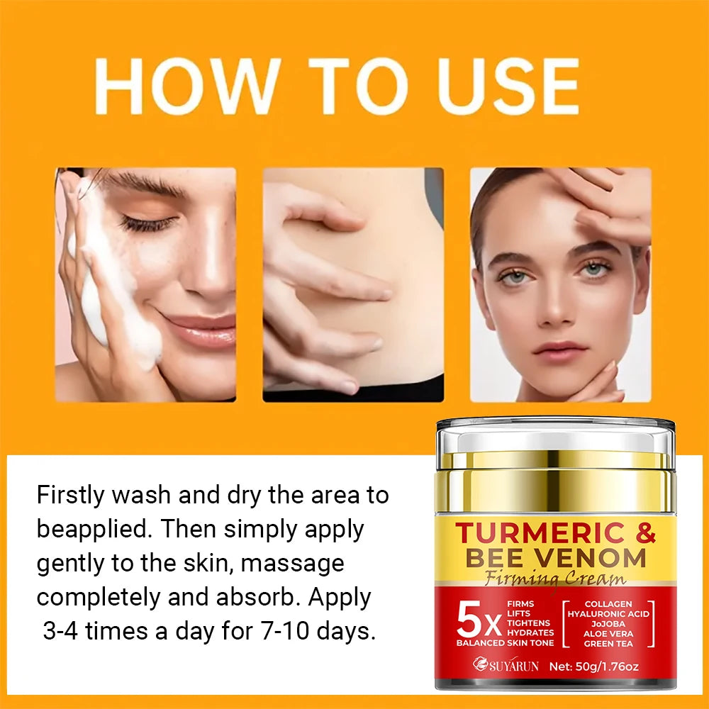 SUYARUN Turmeric & Bee Venom Firming Face Cream | Anti-Aging Firming Face Cream Oasis Select