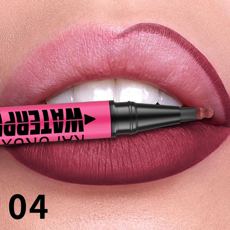 KAFURUX Matte Liquid Lip Liner – 12 Colors, Waterproof