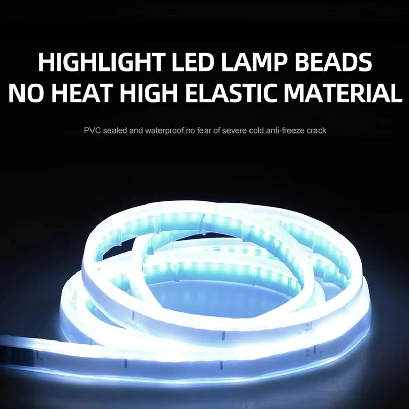 12V LED Car Hood DRL Light Strip with Turn Signal & Scan Effect