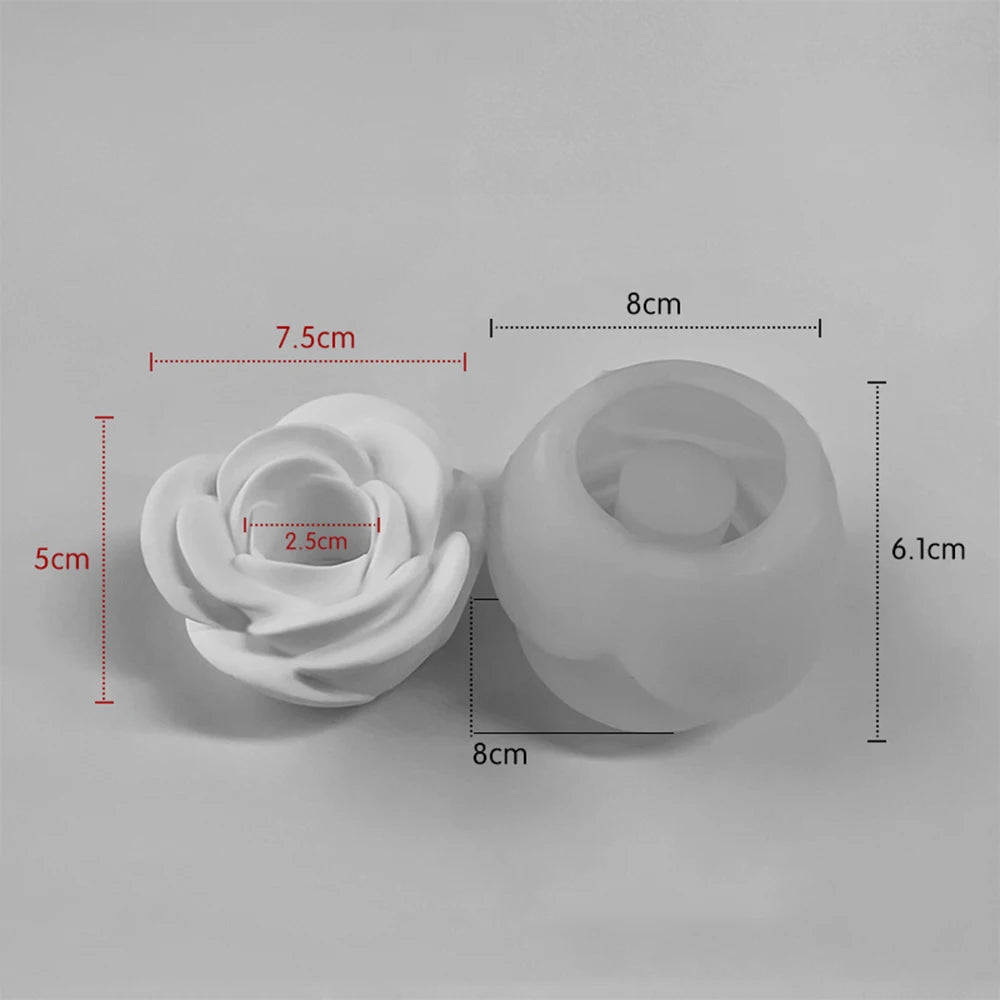 Rose Candle Holder Mold High-Quality Candle Holder Molds Flower Candlestick Silicone Mould Long Pole Candle For Artisan Gifts Oasis Select J-1021