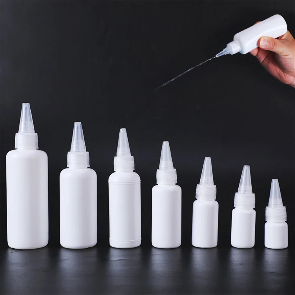 5/10/20/30/50/60/100ml Empty PE Plastic Glue Bottles With Screw-On Lids Squeeze Liquid Ink Oil Dropper Bottles Oasis Select