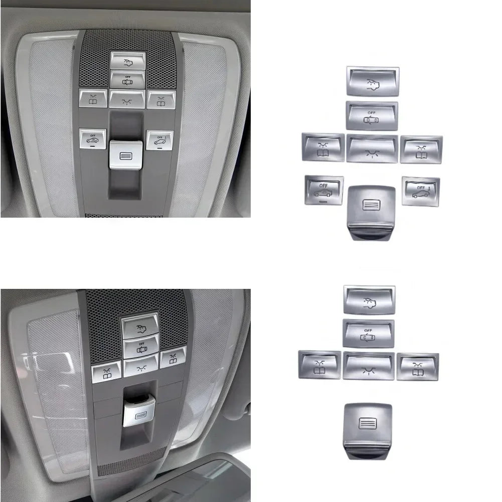 6/8pcs Roof Reading Lamp Button Patch For Mercedes For E Class 2009-2015 For Mercedes For C Class 2007-2014 For CLS 2013-2021 Oasis Select