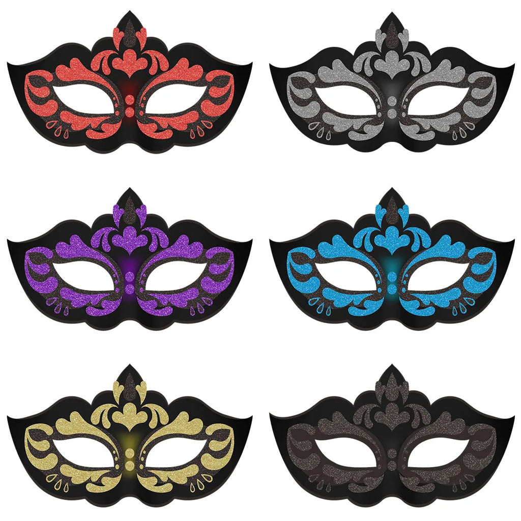 Half Face Mask Glittering Masquerade PartyMasks Role Play Nightclub Half Face Eye Maskween Party for Fancy Dress Christmas Party Oasis Select 6pc