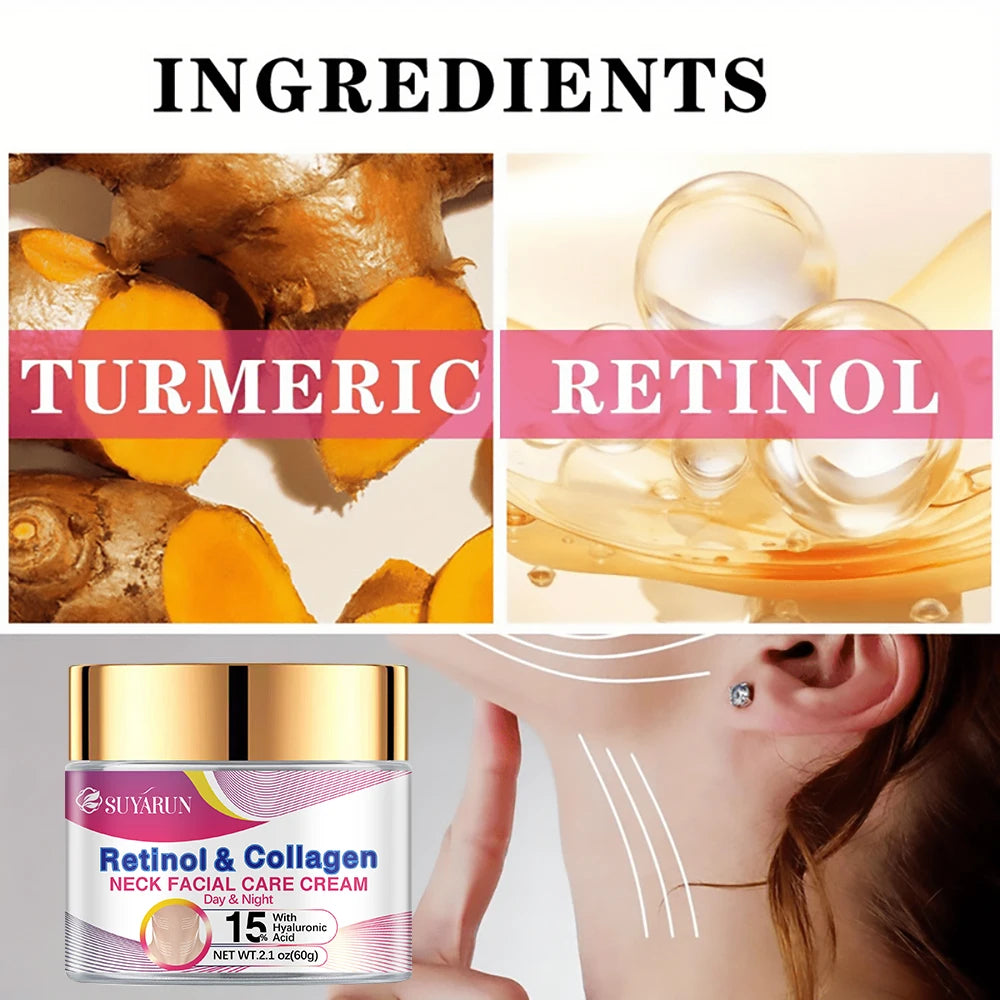 SUYARUN Pro Retinol Collagen Face & Neck Cream - Anti-Aging Firming Moisturizer in Glass Jar, Fast-Absorbing Formula. Oasis Select