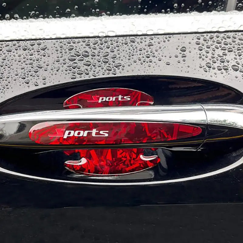 8PCS Car Door Handle Anti- Sticker Carbon Fibre Car Door Bowl Handle Protector Paint Protection Decorative Cover Oasis Select