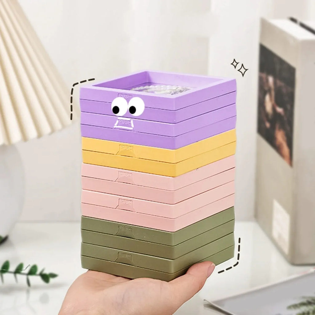 10pcs,Transparent floating display box, plastic film jewelry packaging box, jewelry, necklace, ring, and collectible storage box Oasis Select