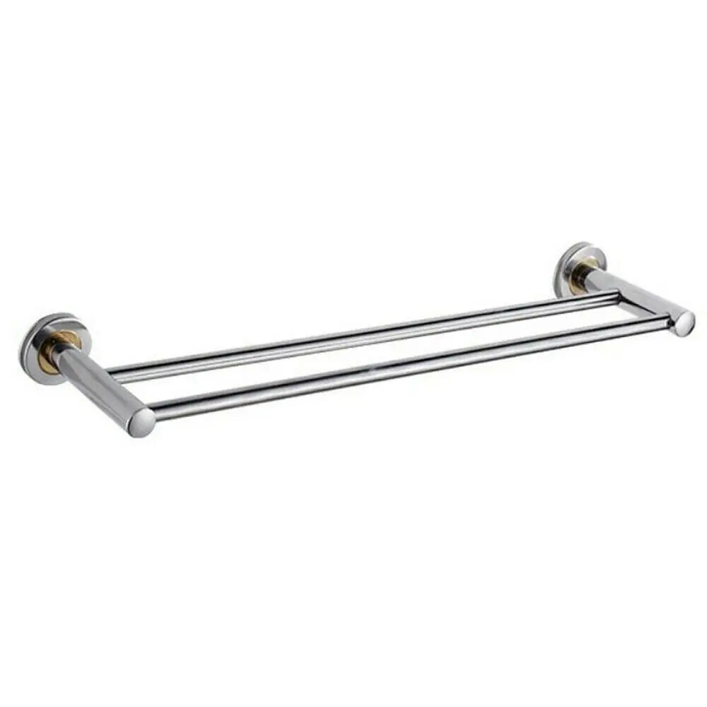 40/50cm Useful Toilet Hanger Holder Wall Mount Storage Shelf Towel Rack Bathroom Bar Clothes Holder Oasis Select 50 double towl rail