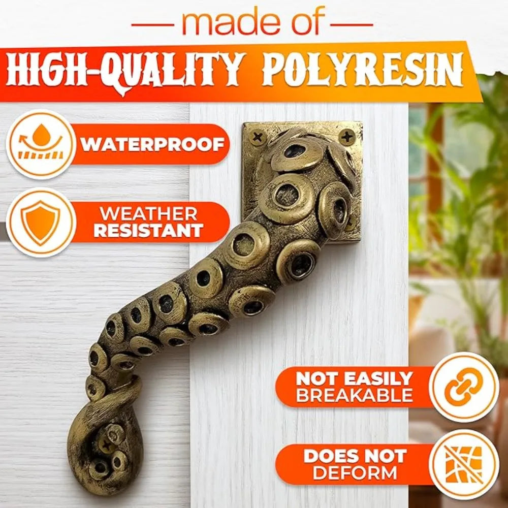 Animal Style Vintage Octopus Door Knob Outdoor Hook Furniture Drawer Bar Pulls Handle Hardware Ancient Pull Home Decoration Oasis Select