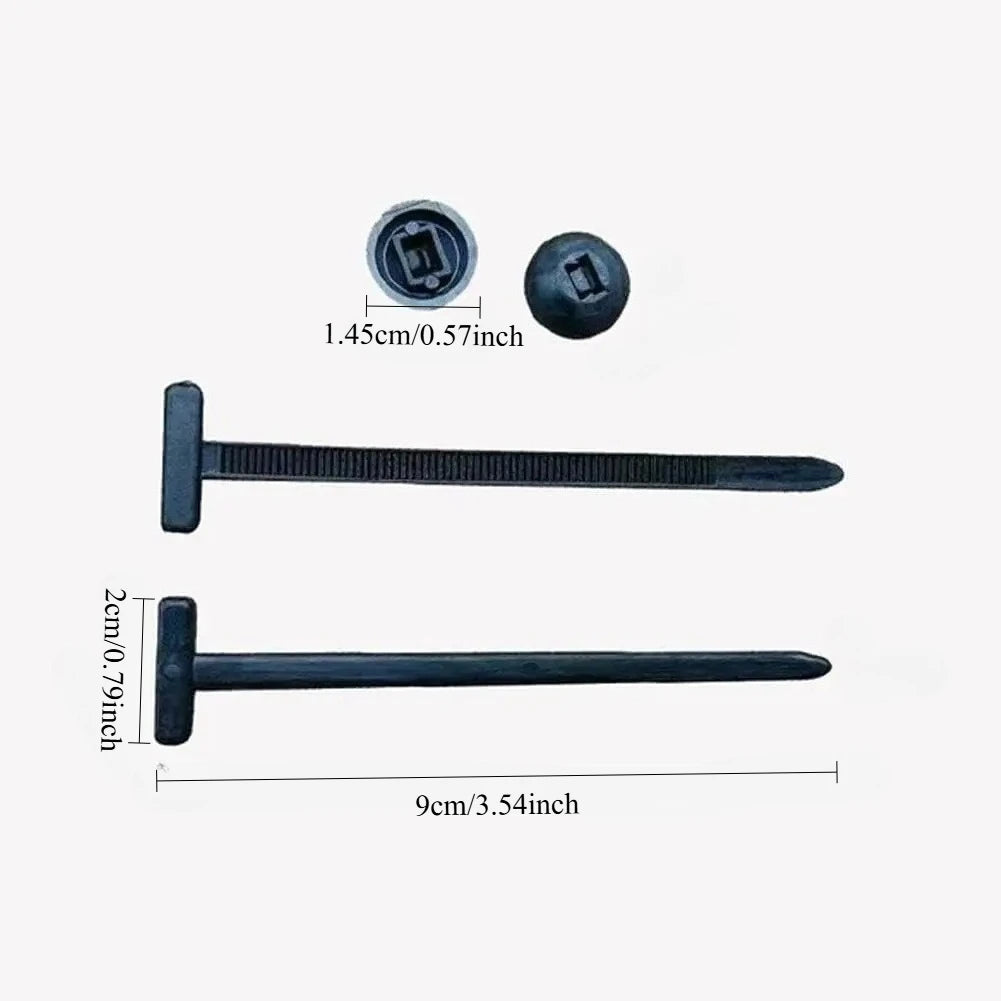 Nylon Universal Cable Tie Buckle-Heavy Duty Zip Ties Holder with Pin & Button Design Plastic Cable Ties Tool Fasteners Car Body Oasis Select