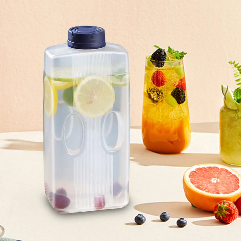 Refrigerator Juice Container Bottle Juice Bottle 2L Leak-Proof Beverage Dispenser with Scale for Iced Tea Water Coffee Milk Oasis Select