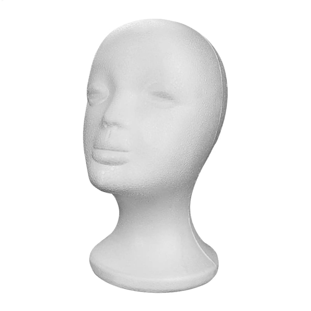 Female Styrofoam Mannequin Manikin Head Model Foam Wig Hair Lightweight Manikin Head Wig Display Stand for Scarves Jewelry Hats Oasis Select