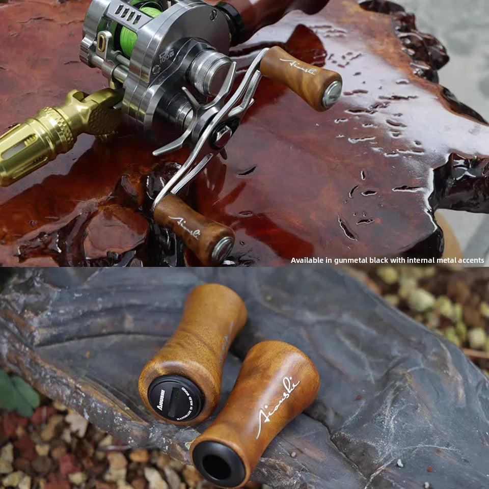Luya Gan Fishing Wheel Gripping Ball Solid Wood Handmade High Quality Drum Wheel Water Drop Wheel Spinning Wheel Arm Gripping Ba Oasis Select