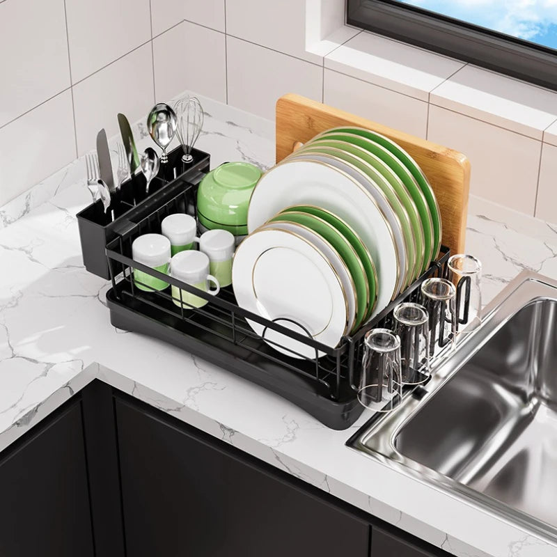 Bowl rack Single layer tableware storage rack Multifunctional sink rack Dish drain rack Oasis Select