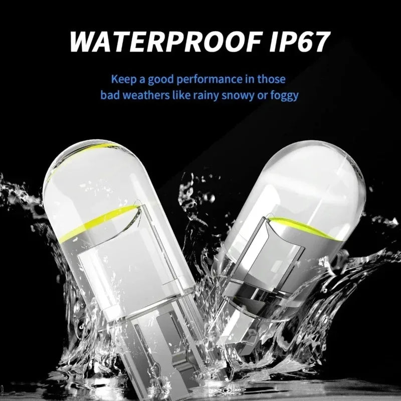 5/10/15pcs 5W LED Canbus T10 Car Lights COB Glass Interior Parts Bulbs 6000K White Auto License Plate Lamp Dome Read Light 12V Oasis Select