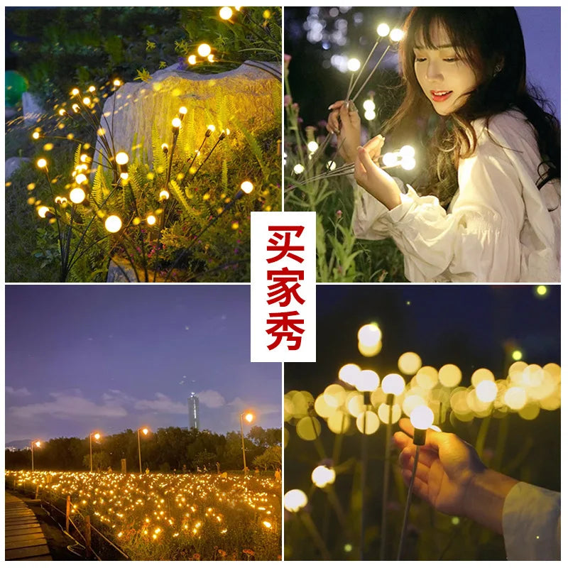 LED Waterproof Solar Firefly Light for Garden and Courtyard Ground Insertion Path Decoration Garden Decoration Oasis Select