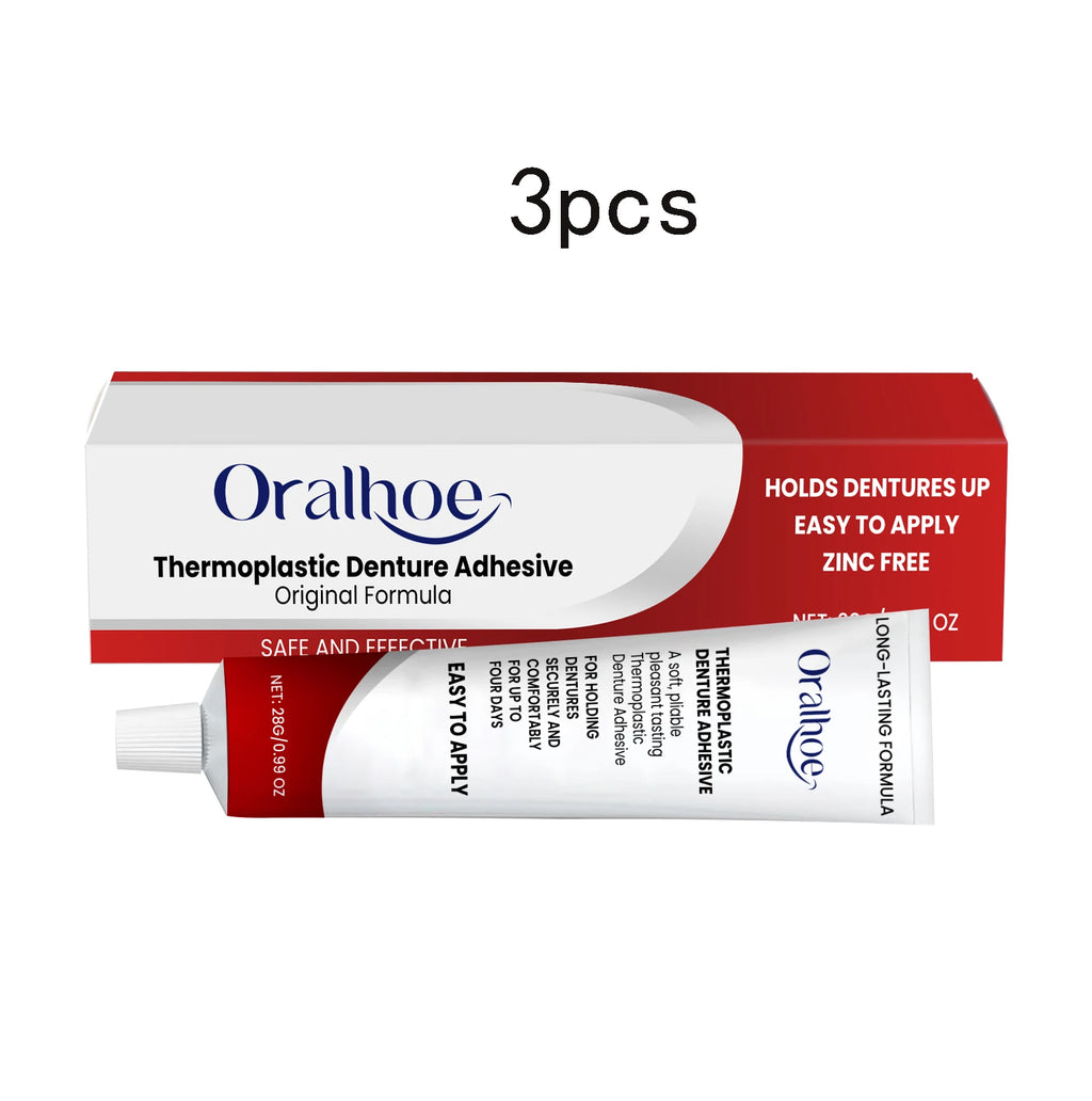 Comfort Denture Adhesives Glue Teeth Care Thermoplastic Denture Silicone Reline Kit Adhesive Cushion Friction Fixed Dentures Oasis Select 84g boxed