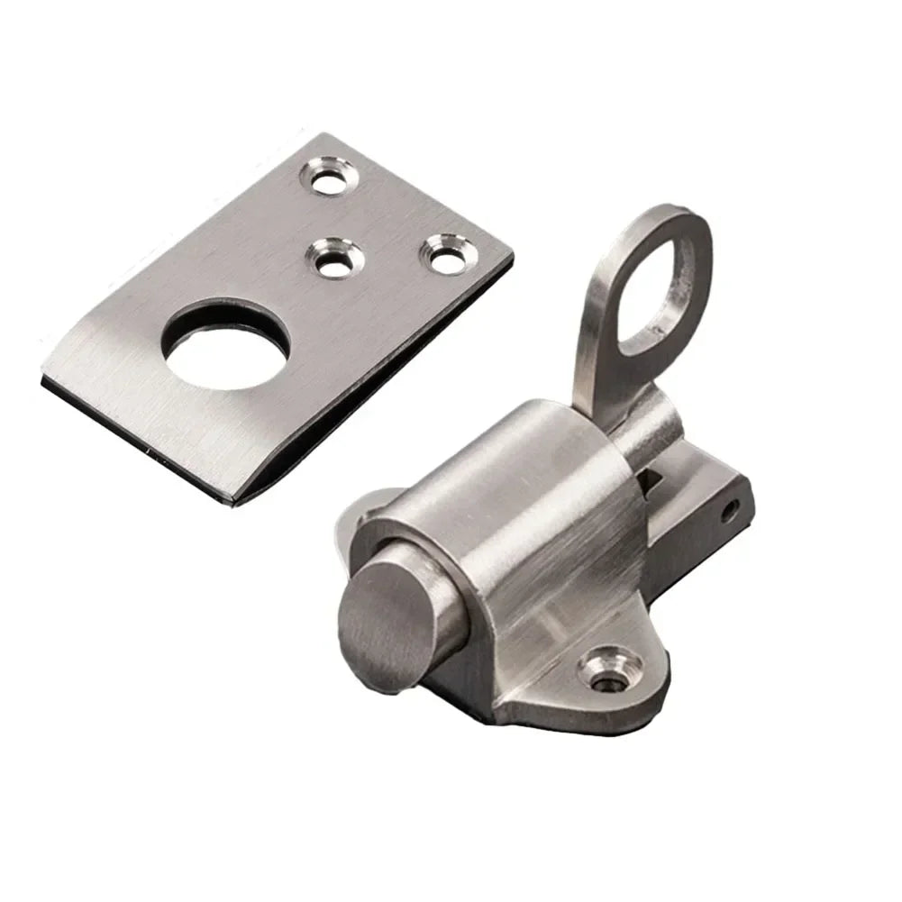 Stainless Steel Self-closing Spring Anti-theft Latch Automatic Latch Door Latch Home DIY Decoration Hardware Accessories Oasis Select Round (UP) China Mainland