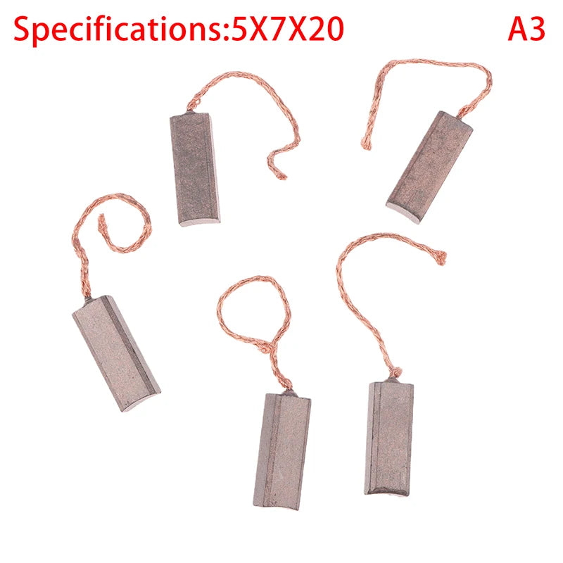 Premier 5pcs Set of 5X7X20mm 5X8X20mm 4.5X6.5X20mm Car Generator Brushes with Regulator Rear Outlet Line Oasis Select 5X7X20mm