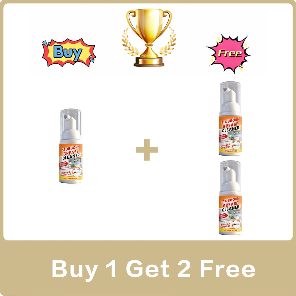 Kitchen Grease Foam Cleaner Heavy Oil Stain Remover Stove Range Hood Degreaser Household Cleaning Spray Polish Shine Surface Oasis Select Buy 1 Get 2 Free