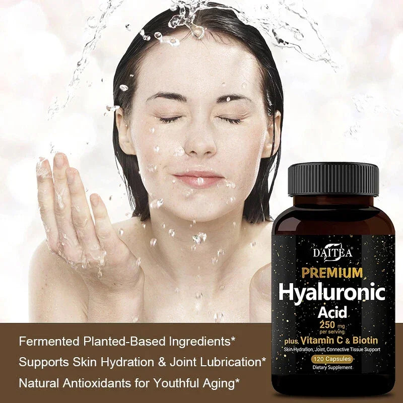 Hyaluronic Acid 250mg + Biotin & Vitamin C – 3-in-1 Capsules Hyaluronic Acid Supplement Oasis Select