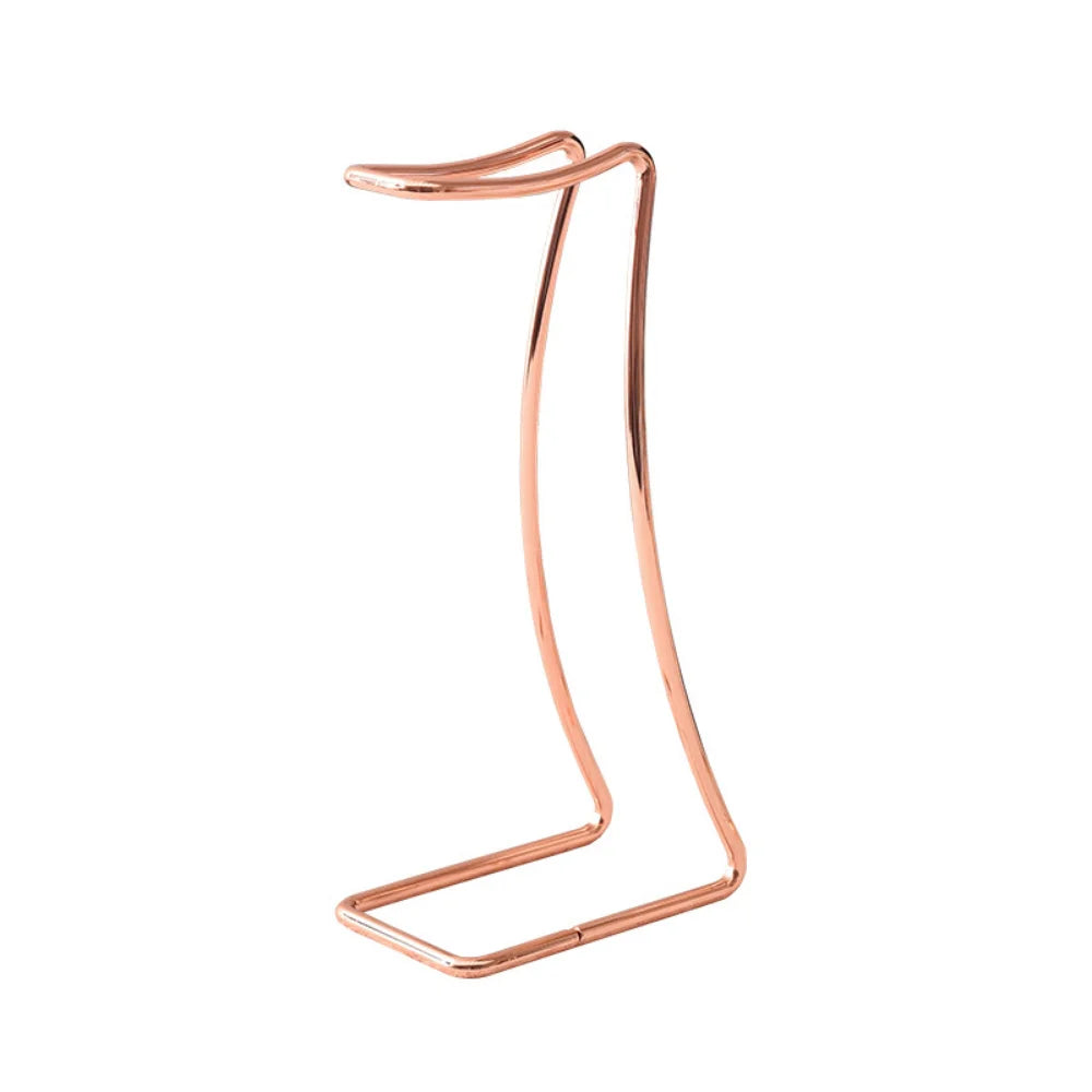 Creative Desktop Headphone Storage Rack Computer Gaming Headphone Holder Simple Geometric Storage Stand Oasis Select Rose gold