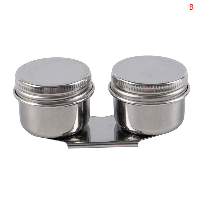 Stainless Steel Double Palette Cup with Lid | Oil Painting