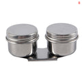 Stainless Steel Double Palette Cup with Lid | Oil Painting