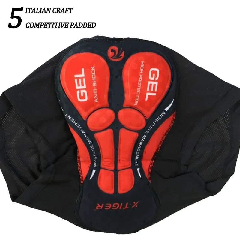 X-Tiger Cycling Shorts Breathable Mesh Shockproof Cycling Underwear 5D Pro Thickened Gel Pad Cycling Shorts Oasis Select