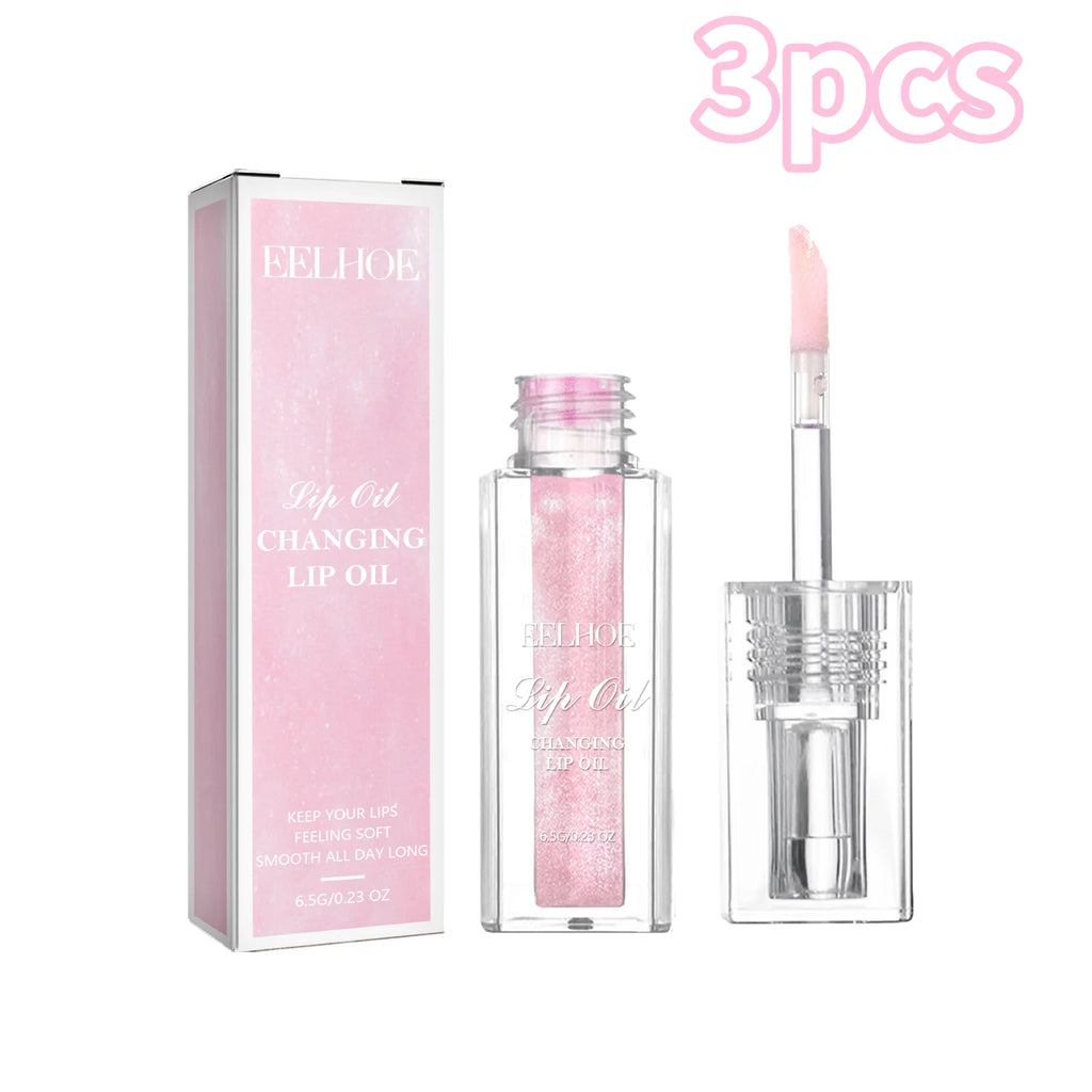 Color Changing Lip Oil Fades ＆ Smoothes Fine Lines On The Lips Moisturizes ＆ Prevents Dryness ＆ Cracking Color Changing Lip Care Oasis Select 3pcs