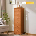 Bookcase storage cabinet chest cabinet lattice cabinet children's log storage bedside table multi-layer dining side cabinet Oasis Select Brown 6