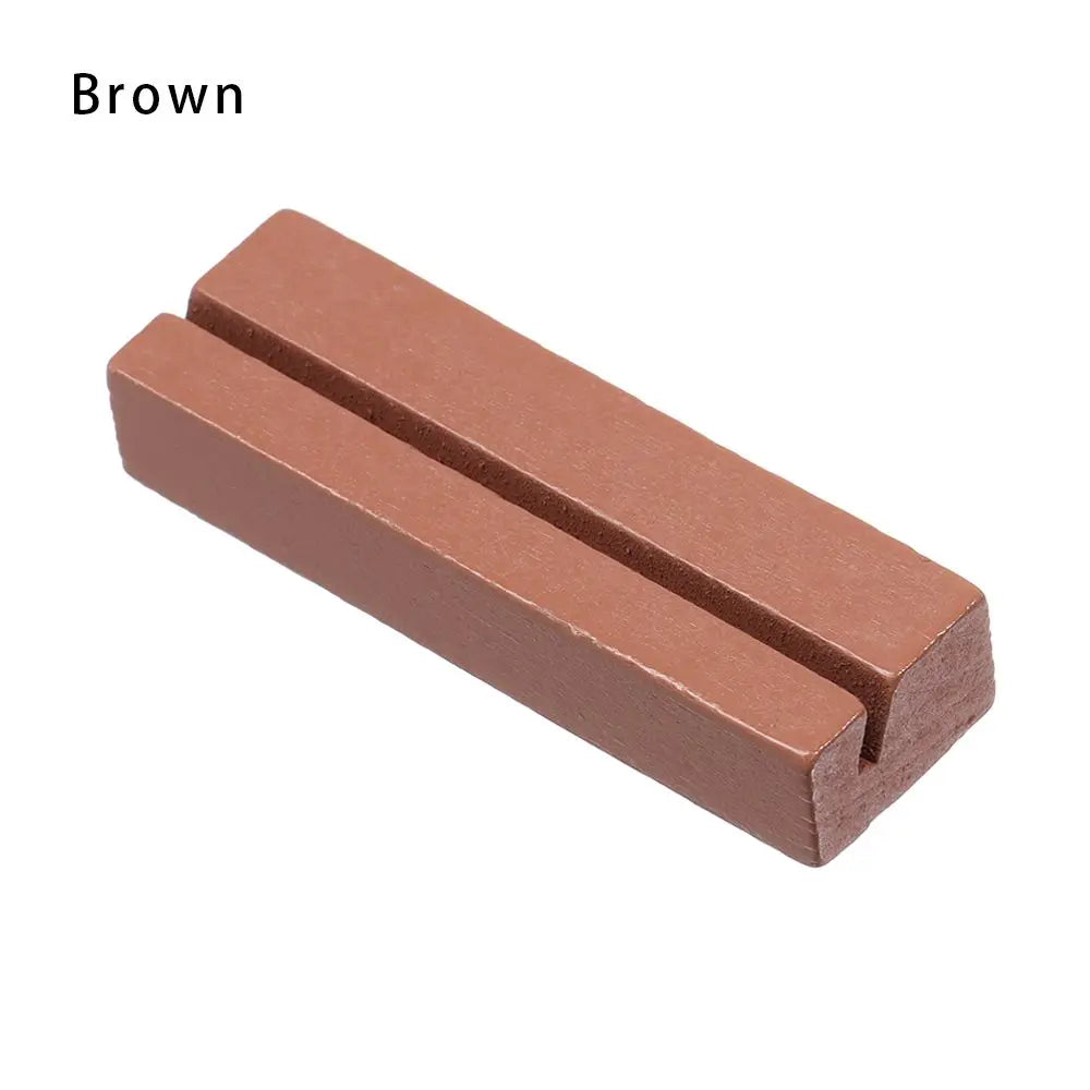 Picture Frame Base Desk Card Natural Wooden Notes Clips Photo Holder Clamps Stand Support Desktop Decor Oasis Select 8x2.5x1.5cm-Brown