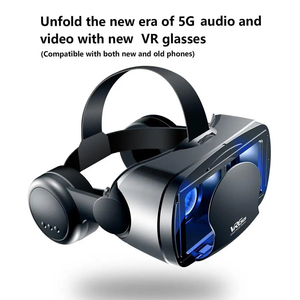 VRG Pro 3D VR Headset | 120° FOV, Blue Light Lenses, 5–7" Phones