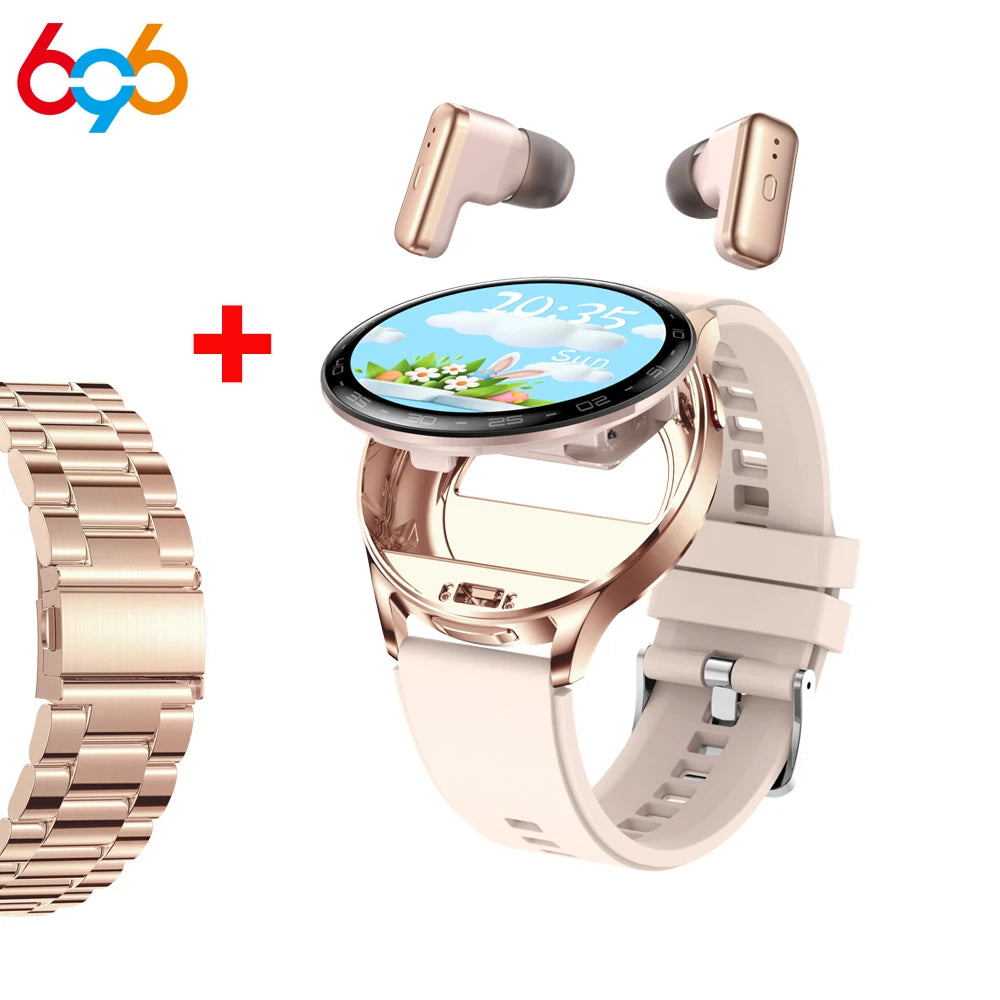 1.39" Women Smartwatch Men 2 In 1 TWS Headset Smart Watch Sport Fitness Heart Rate Health Watches Noise Reduction Earphone Music Oasis Select RGGDS a RG3M