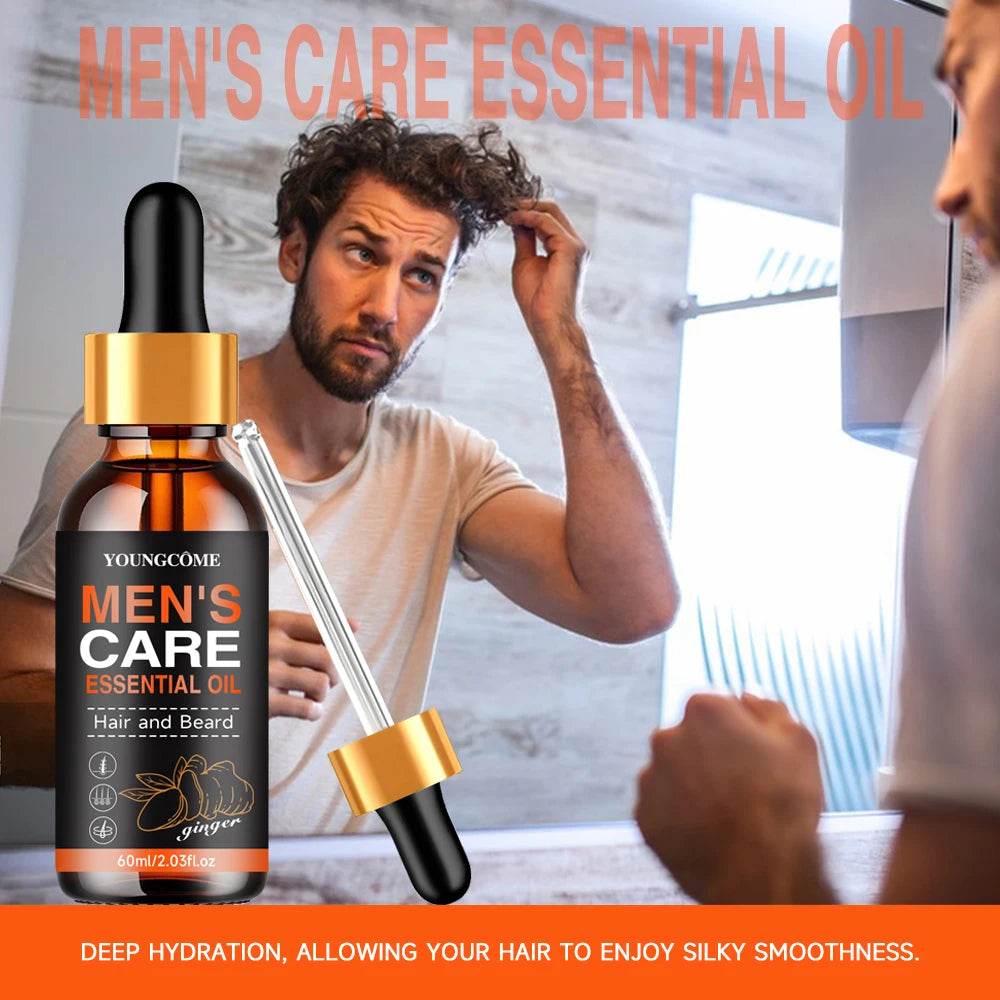 Men Beard Essential Oil Increase Moisturize Soft Smooth Nourish Thicken For Grooming Hair Facial Care Beard Growth Oil Care Oasis Select