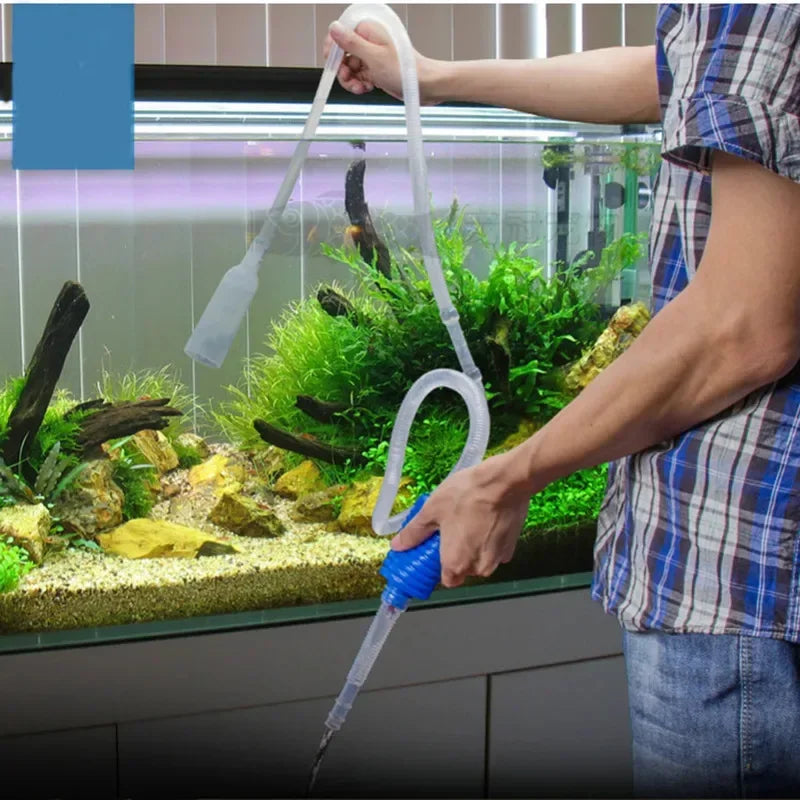 Aquarium Siphon Vacuum Cleaner Manual Gravel Cleaner Water Changer Fish Tank Syphon Pump Safe Cleaning Tool Accessories Oasis Select